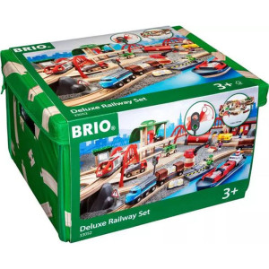 Vláčkodráha Brio - Deluxe se zvuky a světly v boxu, 87 dílů