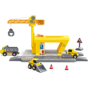 Vláčkodráha budova - Konstrukční set (Hape)