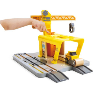 Vláčkodráha budova - Konstrukční set (Hape)