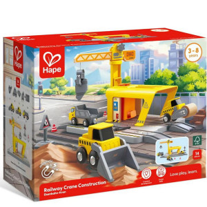 Vláčkodráha budova - Konstrukční set (Hape)
