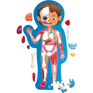 Puzzle podlahové - Lidské tělo v kufříku (Hape)