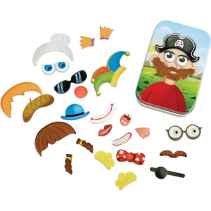 Puzzle magnetické - Krabička Funny Face (Hape)