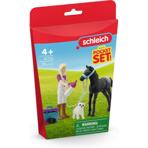 Schleich - Jezdecký klub, Hrací sada Péče o koně s hříbětem Appaloosa