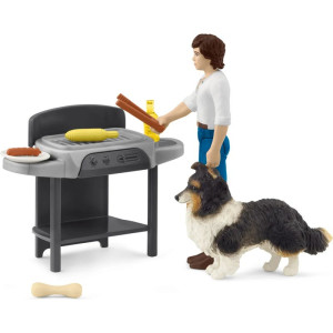 Schleich - Jezdecký klub, Hrací sada Tomovo grilování s rodinou a přáteli