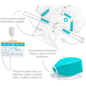 Malý doktor - Doktorská sada v batůžku tyrkysová (UMU)