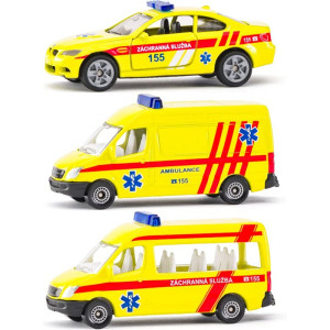 SIKU kovový model - Set 3ks, Ambulantní auta česká verze
