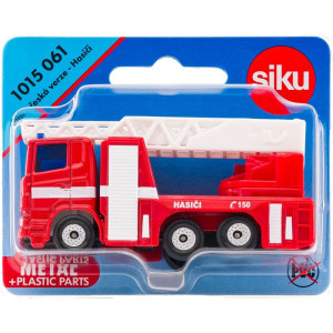 SIKU kovový model - Hasičské auto s žebříkem česká verze