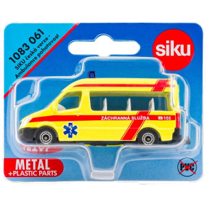 SIKU kovový model - Ambulance minibus česká verze