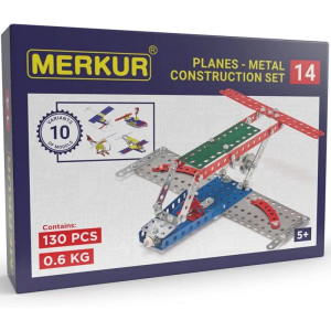 Merkur - Stavebnice M14 Letadla - 10 modelů, 130 dílků