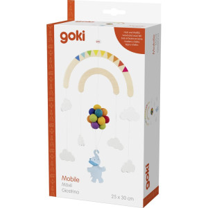 Kolotoč závěsný dřevěný - Slůně na cestách (Goki)