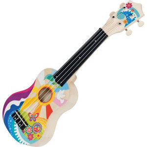 Hudba - Kytara Ukulele, Flower Power, 4 struny (Goki)
