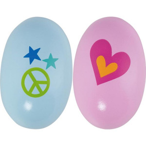 Hudba - Chrastící vajíčka, Peace dřevěné, 2ks (Goki)