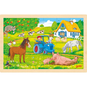 Puzzle na desce - Na statku, 24 dílků (Goki)