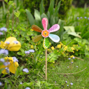 Dekorace dřevěná - Větrník, Květina, 1ks (Goki)