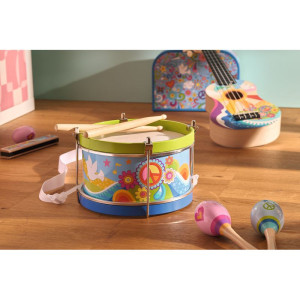 Hudba - Bubínek dřevěný, Květinová louka, 22cm (Goki)