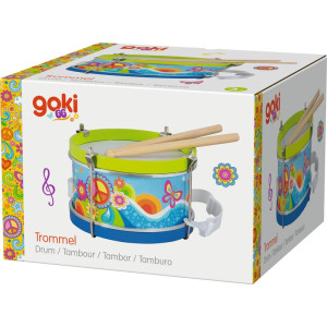 Hudba - Bubínek dřevěný, Květinová louka, 22cm (Goki)