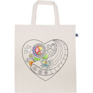 Malování na textil - Taška bavlněná, Srdce (Goki)