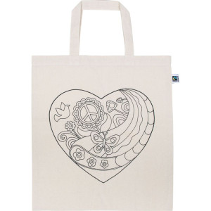 Malování na textil - Taška bavlněná, Srdce (Goki)