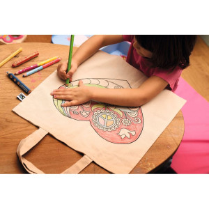 Malování na textil - Taška bavlněná, Srdce (Goki)