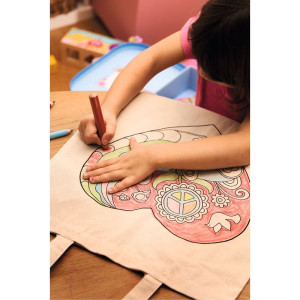 Malování na textil - Taška bavlněná, Srdce (Goki)