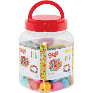 Navlékací perle - Maxikorále v dóze, 41ks Flower Power (Goki)