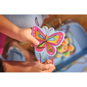 Štrykovačka - Pletací květina - motýlek, 1ks (Goki)