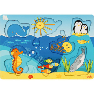 Puzzle odkrývací - Na moři, 7ks (Goki)