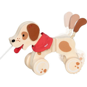 Tahací hračka - Pejsek Max dřevěný (Goki)