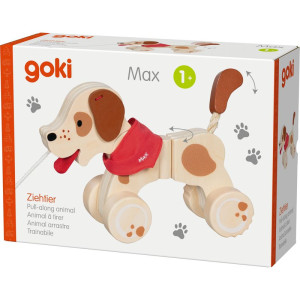 Tahací hračka - Pejsek Max dřevěný (Goki)