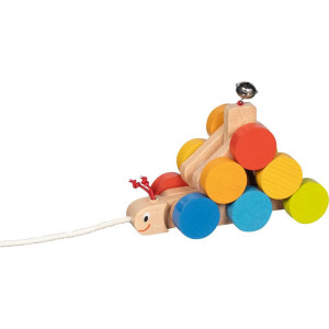 Tahací hračka - Housenka Matylda s rolničkou (Goki)