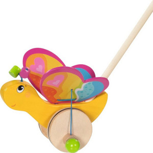 Jezdík na tyči - Motýl Labelle dřevěný (Goki)