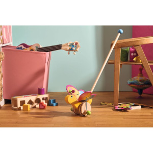 Jezdík na tyči - Motýl Labelle dřevěný (Goki)