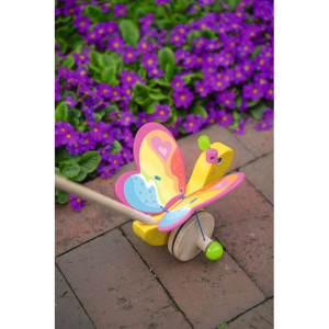 Jezdík na tyči - Motýl Labelle dřevěný (Goki)