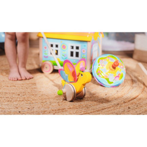 Jezdík na tyči - Motýl Labelle dřevěný (Goki)