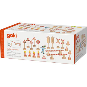 Vláčkodráha set příslušenství - Dopravní značky, 21ks (Goki)