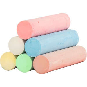 Křídy - Chodníkové barevné kulaté, 6ks (Goki)