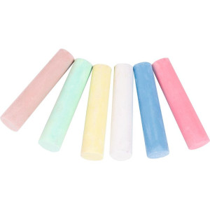 Křídy - Chodníkové barevné kulaté, 6ks (Goki)