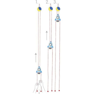 Šplhající hračka - Raketa s myškou dřevěná (Goki)