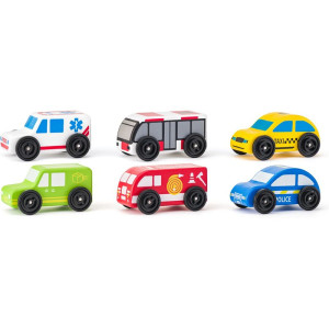 Vláčkodráha auta - Povolání, 6ks (Woody)