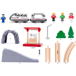 Vláčkodráha Woody - Osmička s elektrickou mašinkou, 45 dílů