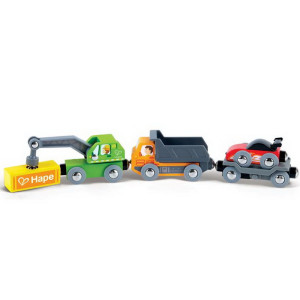 Vláčkodráha auta - Technická vozidla, 3ks (Hape)