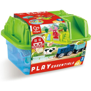 Vláčkodráha Hape - V úložném boxu, Farma, 40 dílů