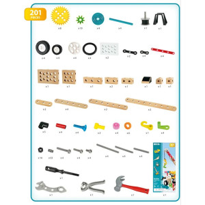 Stavebnice montážní - Builder, Sada pro kutily 201 dílů (Brio)