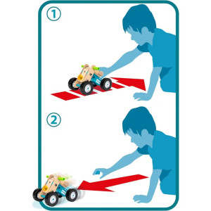 Stavebnice montážní - Builder, Pull-back systém 67 dílů (Brio)