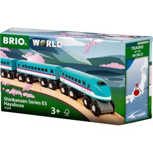 Vláčkodráha vláček - Edice světové vlaky, Schinkansen Hayabusa E5 (Brio)