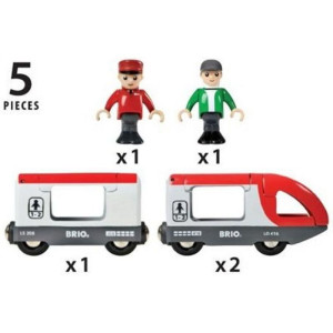 Vláčkodráha vláček - Osobní s vagonky + 2 figurky (Brio)