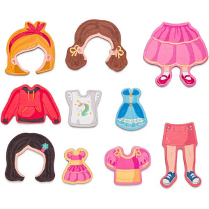 Puzzle magnetické - Kniha, Krabička módní salon (Woody)