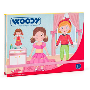 Puzzle magnetické - Kniha, Krabička módní salon (Woody)