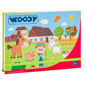 Puzzle magnetické - Kniha, Krabička statek (Woody)