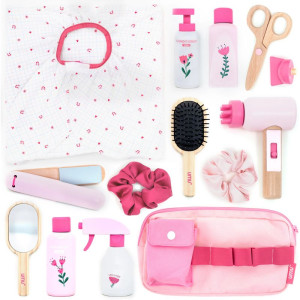 Hrací sada tématická - Kadeřnická Little Woman dřevěná (UMU)